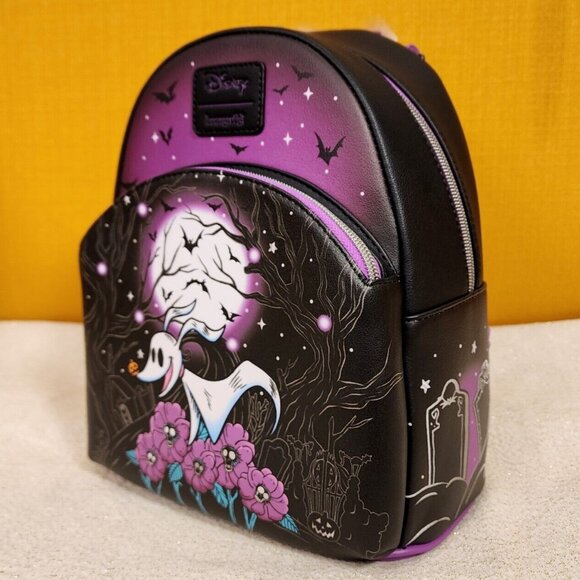 Loungefly The Nightmare Before Christmas Zero Moon Doodle Mini Backpack NEW main image 10